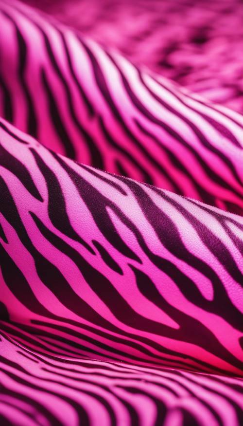 A vivid, hot pink zebra print filling the image entirely Tapeta na zeď [ffd2b360de044be28770]