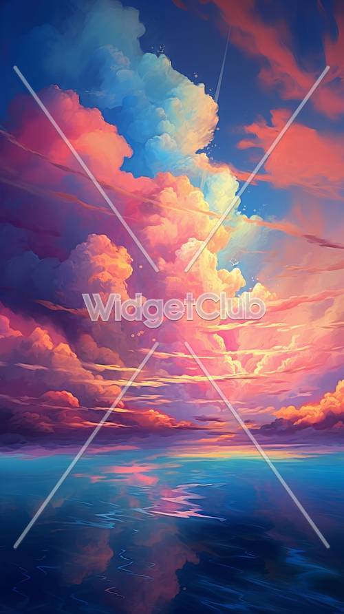 Colorful Sky and Clouds Painting