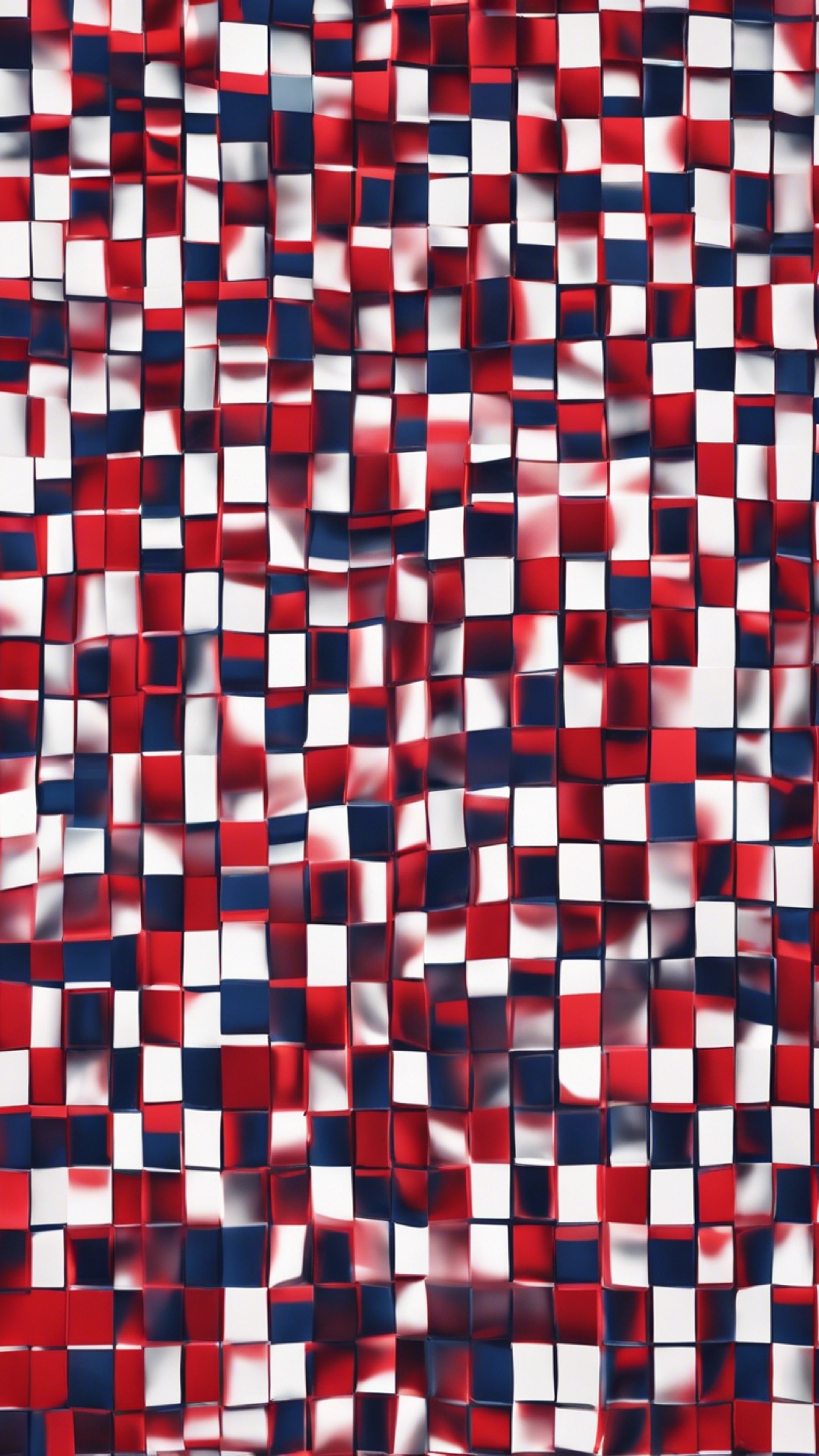 Interwoven network of red and navy squares for a checkered pattern. Wallpaper[77e778d16adf489588ab]