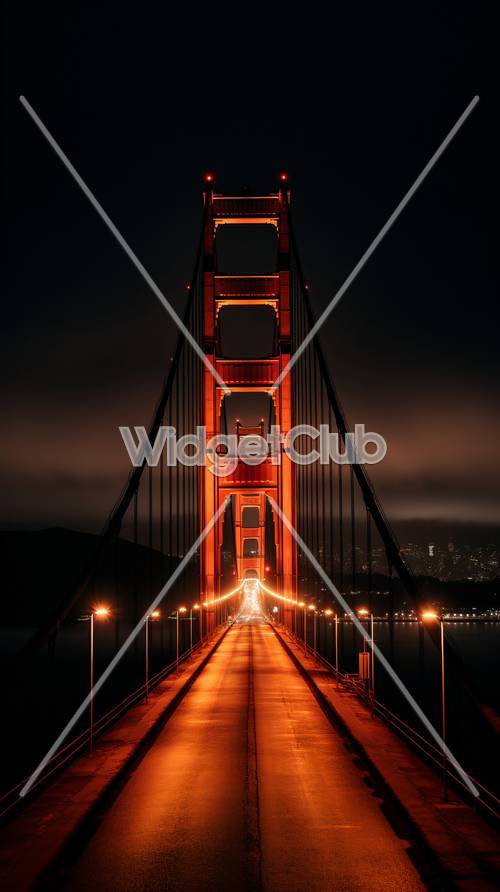 Geceleri Golden Gate Köprüsü