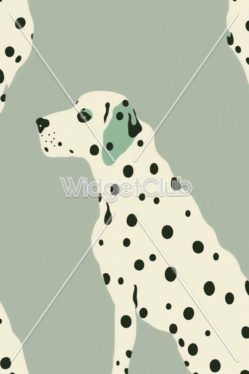 Cute Dalmatian Dog Illustration for Kids