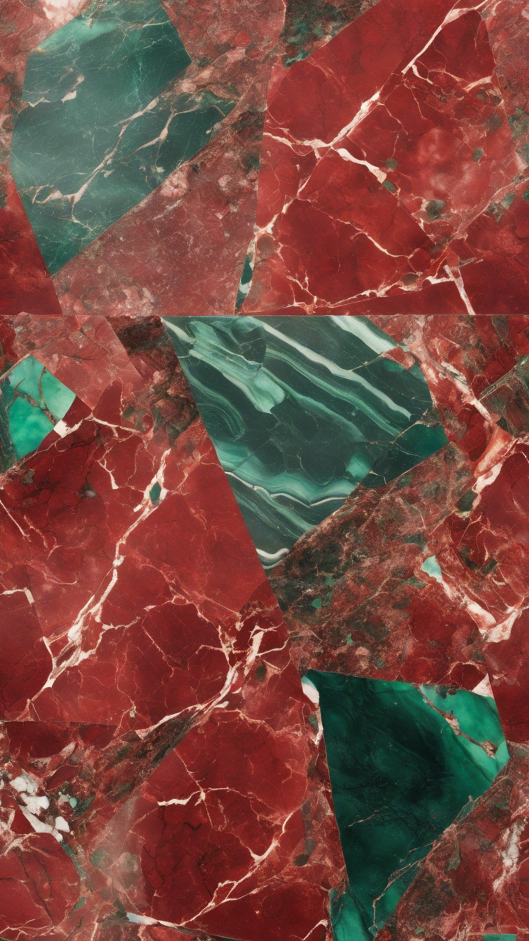 Artistic red and green marble pattern showing rich textures. Tapeta[98bc637281684a3dba4a]