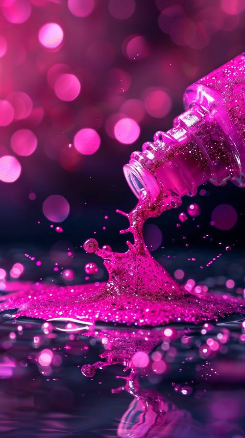 Spilling Pink Sparkles