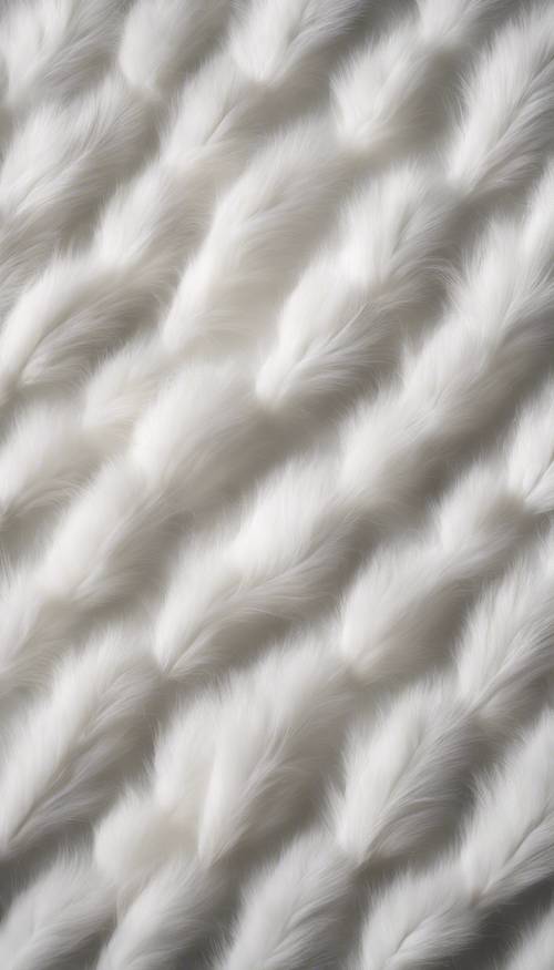 White velvet pattern with soft and fluffy texture.