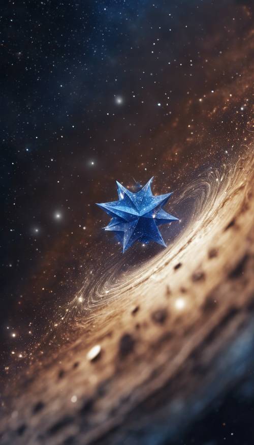 Bosquejo detallado de un astrónomo de una estrella azul oscura recién descubierta.