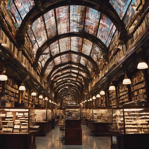 A whimsical image of the Last Bookstore in downtown Los Angeles. Tapet [71578fe810244a0c9933]