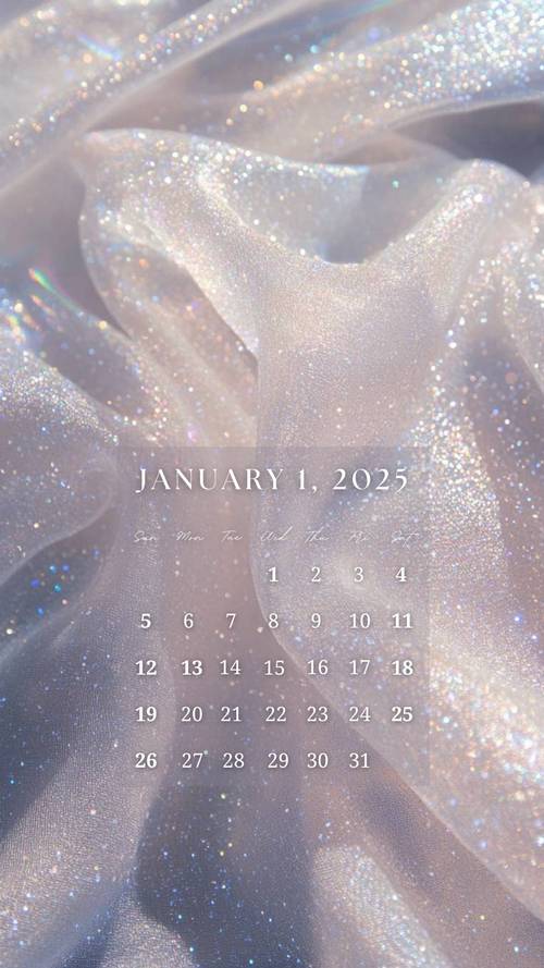 Kalender Shiny Sparkles untuk Januari 2025 Wallpaper [5f5aed9f26e848c7a0f2]