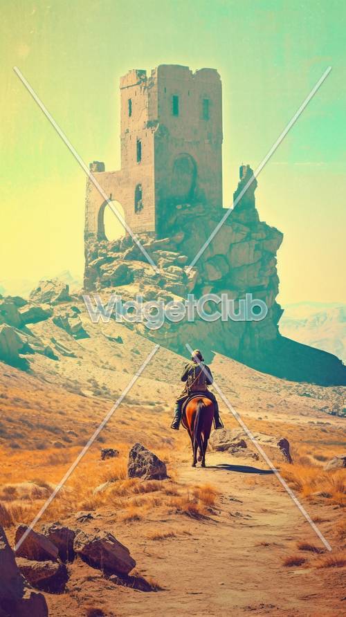 Ruinas del castillo místico y aventura a caballo