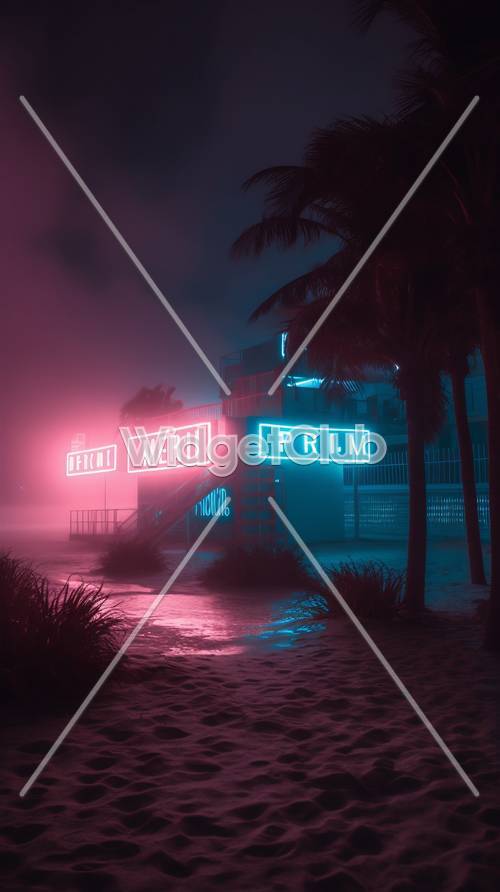 Neon Nights in Tropical Paradise