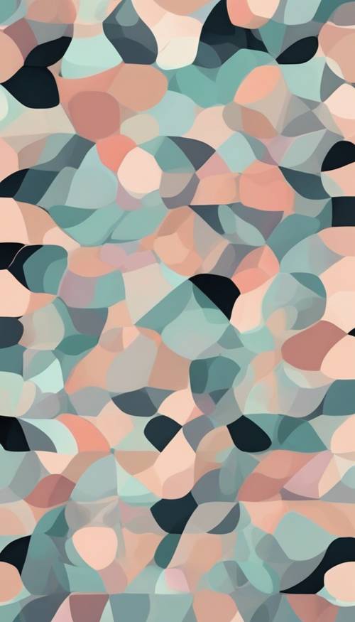 Un motif abstrait sans couture contenant des formes géométriques dans des tons pastel