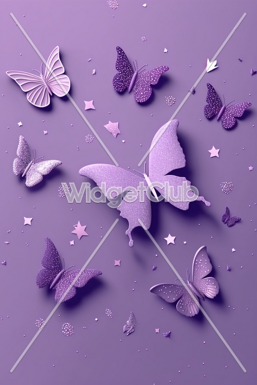 Purple Butterfly Fantasy Scene Wallpaper[cbd9a9fdec704b998782]