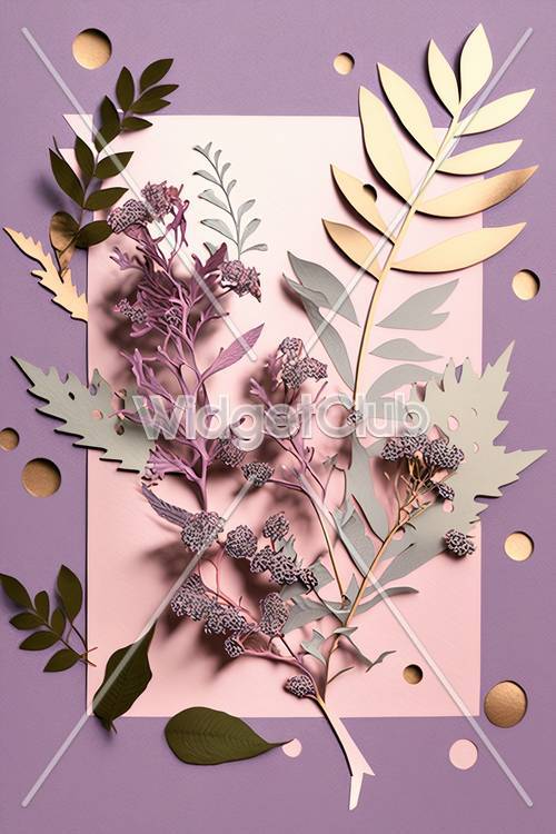 Purple Floral Wallpaper [6548cc2b90594956af02]