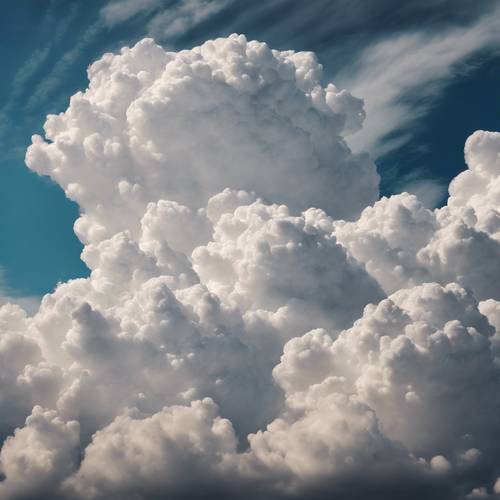 Những đám mây tích tụ tái tạo hiệu ứng nghệ thuật trừu tượng trên quy mô lớn.