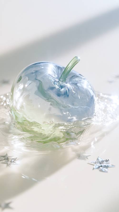 Glass Apple Splashing in Water Wallpaper [6ba83ad161634151a74c]