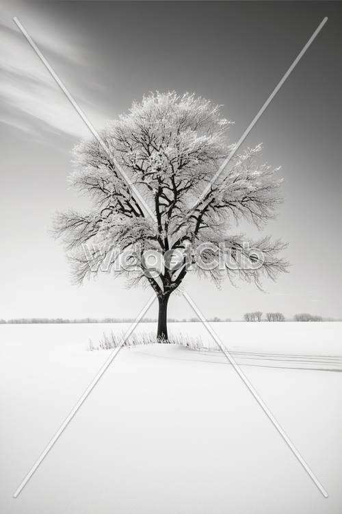 Śnieżna samotność pod jasnym niebem