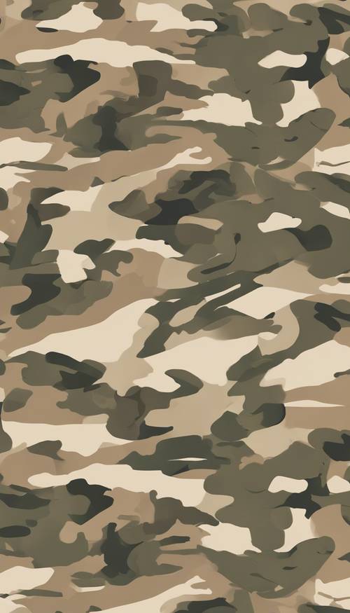 A seamless camo pattern consisting of brush strokes in earthy tones.