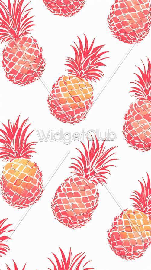 屏幕上的彩色菠萝图案