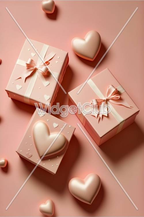 Розовые подарки и сердечки идеально подходят для особых случаев