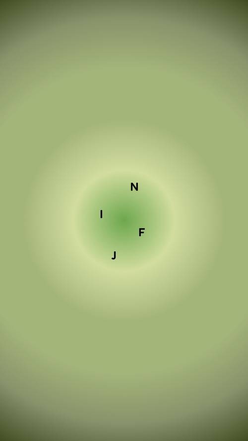 Mystical Green Glow with Letters N, I, F, and J Tapeta [7901e75e30e94565bcee]