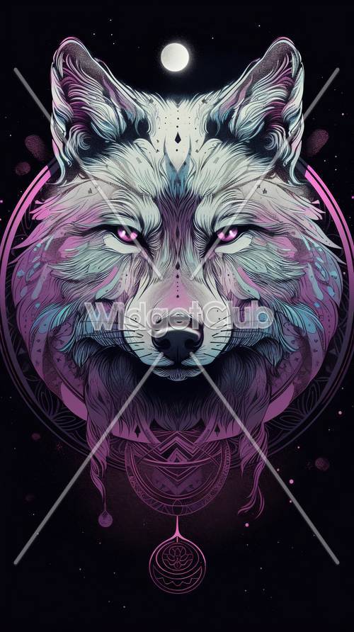 Mystical Wolf in Space