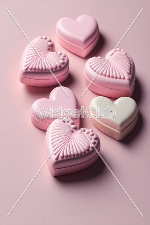 Pink Hearts for a Sweet Look Wallpaper[7cd6511d3ea44cfe86ce]
