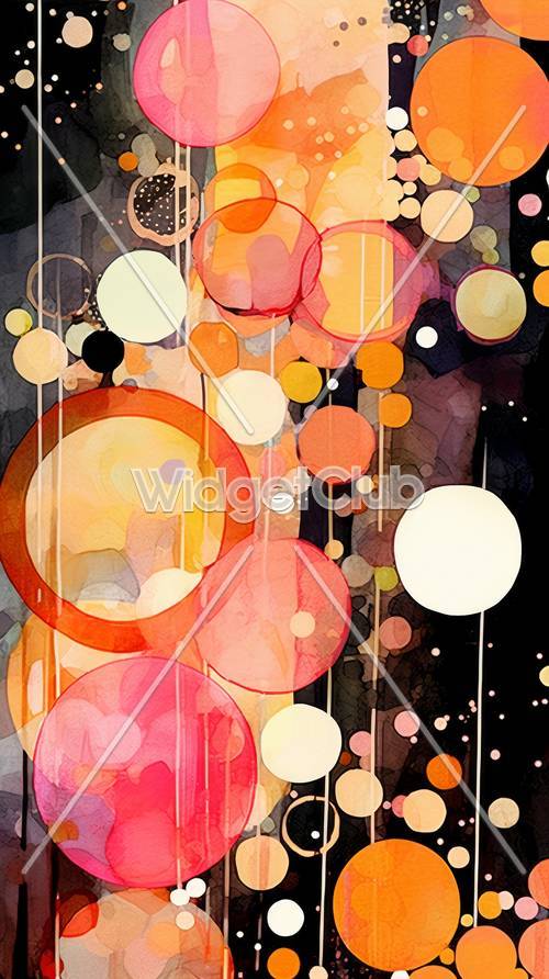 Oeuvre de cercles abstraits colorés
