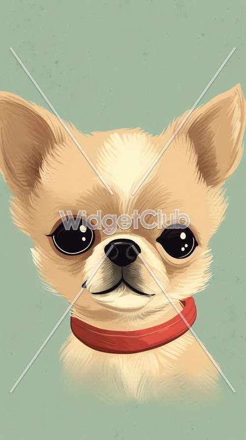 Cute Puppy Face Illustration