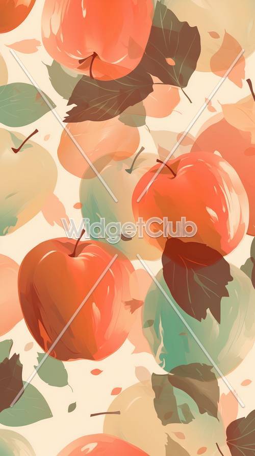 Colorful Apple Orchard Design Wallpaper [d3ceb63961dd4f81baeb]
