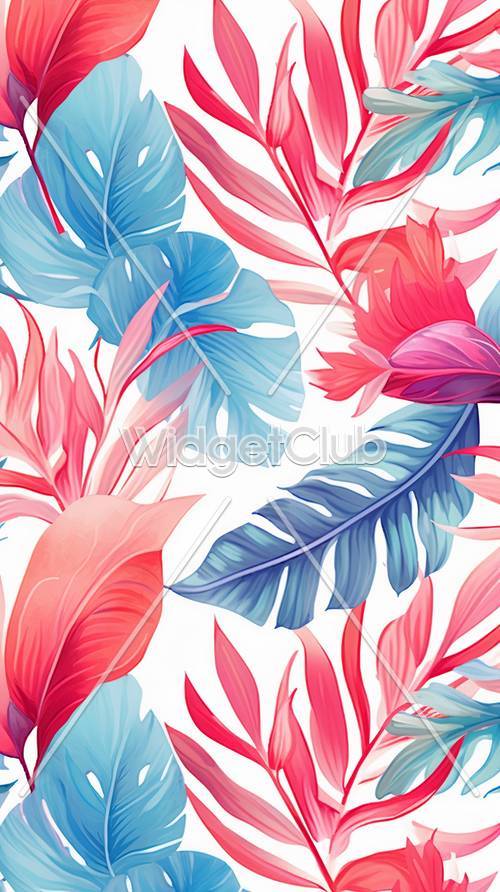 Colorful Tropical Leaves Design