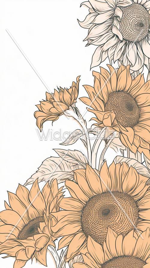 Sunny Sunflower Design for Your Screen Tapeta [bd460dbe250d4c7e9d3f]