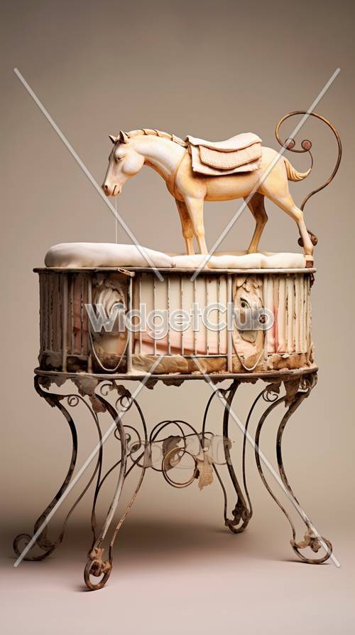 Conception de cheval de carrousel vintage