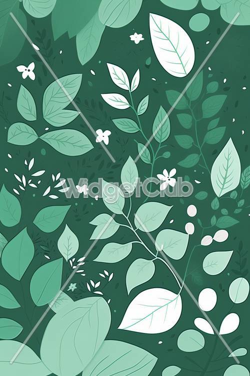 Green Leaf Patterns for Your Screen
