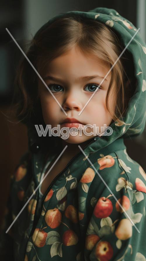 Pretty Toddler in Floral Jacket