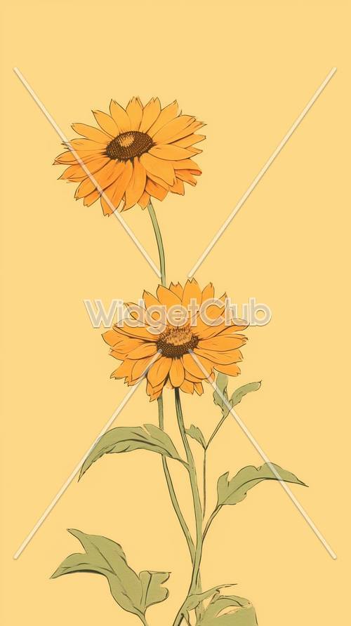 Sunny Sunflower Duo Art