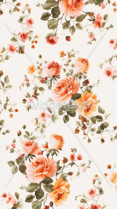 美しい花柄の壁紙　- あなたの画面に花畑を！