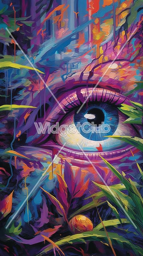Colorful Eye in Nature Art壁紙[809524794c77451ea29e]