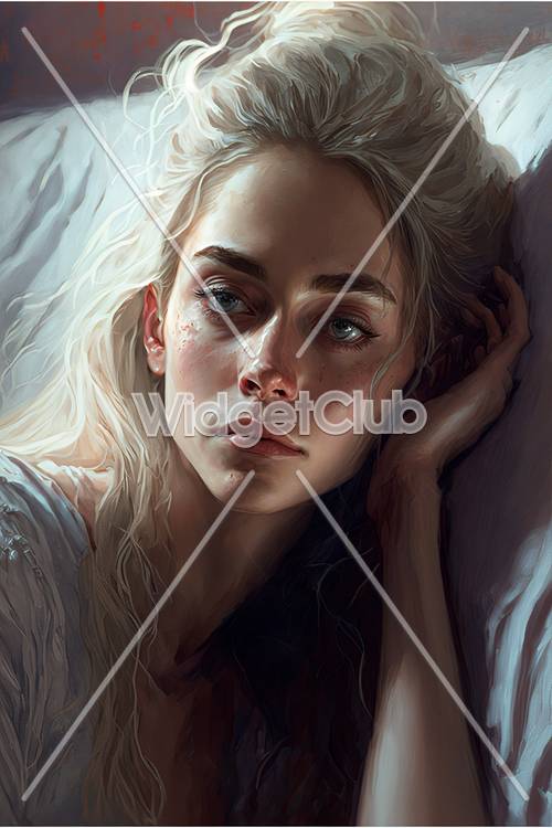 Dreamy Girl Portrait Art