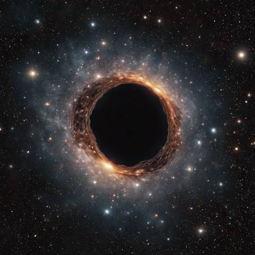 Ein schwarzes Loch im Zentrum eines Sternhaufens.