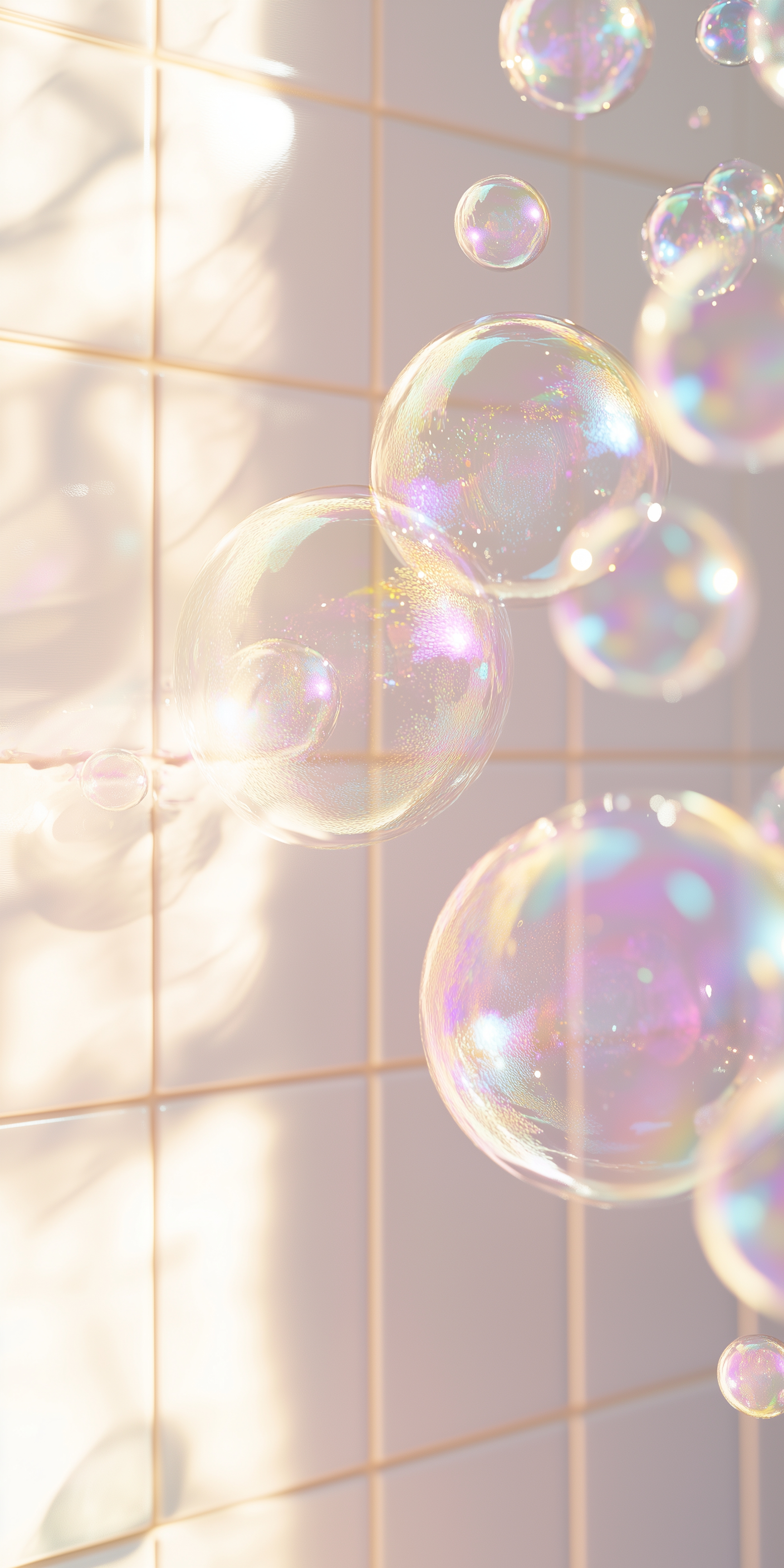 Colorful Soap Bubbles Shining in Sunlight Wallpaper[4d271598a7554f1da2d4]