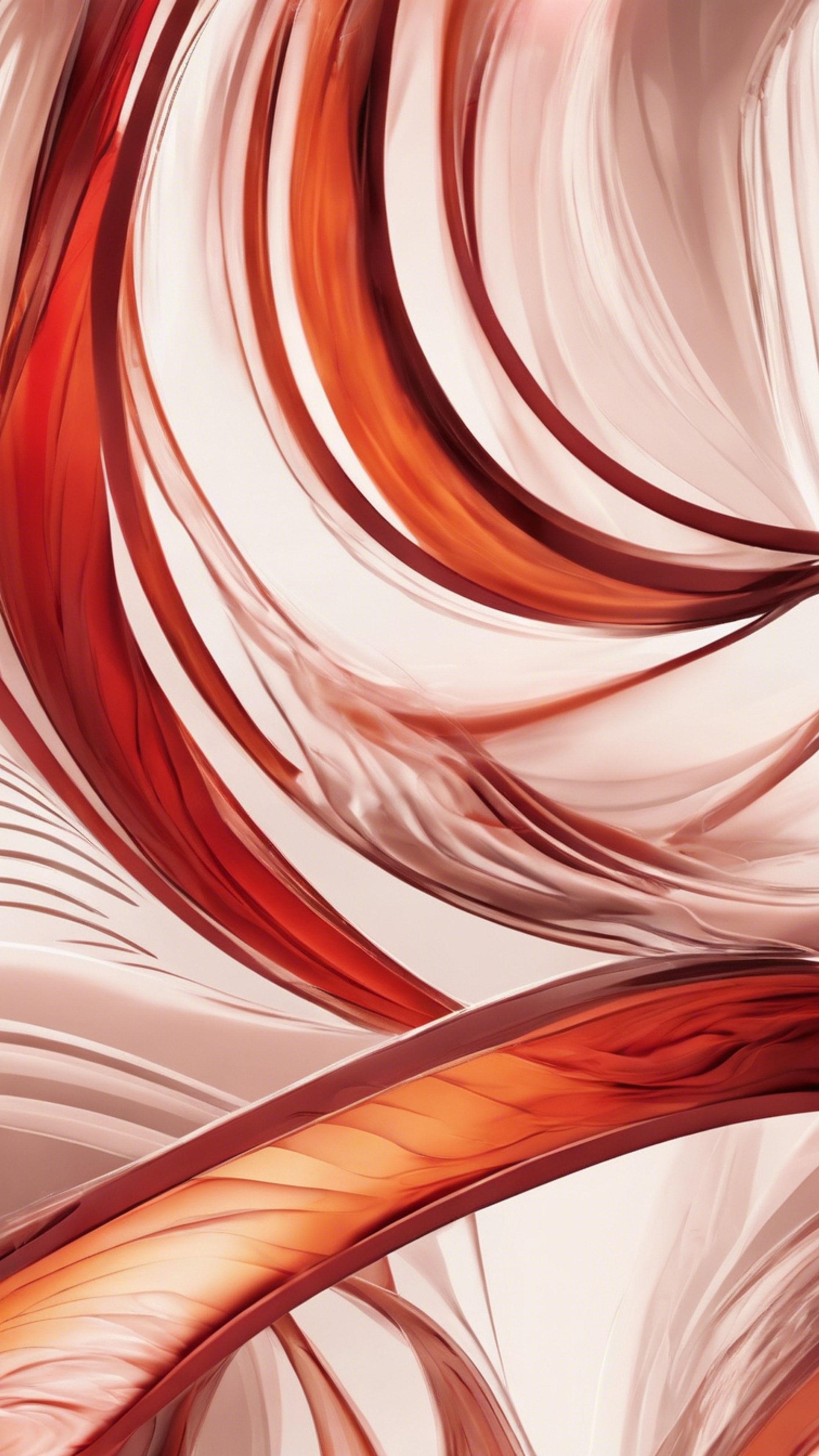 An abstract design with colorful red and orange curves, swaying together creating a harmonious and seamless pattern. Wallpaper[ffba5bcaa09c44adbe05]