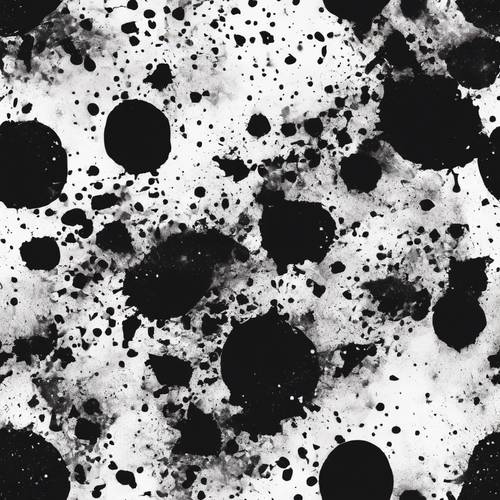 Abstract seamless pattern in grunge style with splashes of black ink randomly distributed. Tapet [d729ce8835fb4ed69674]