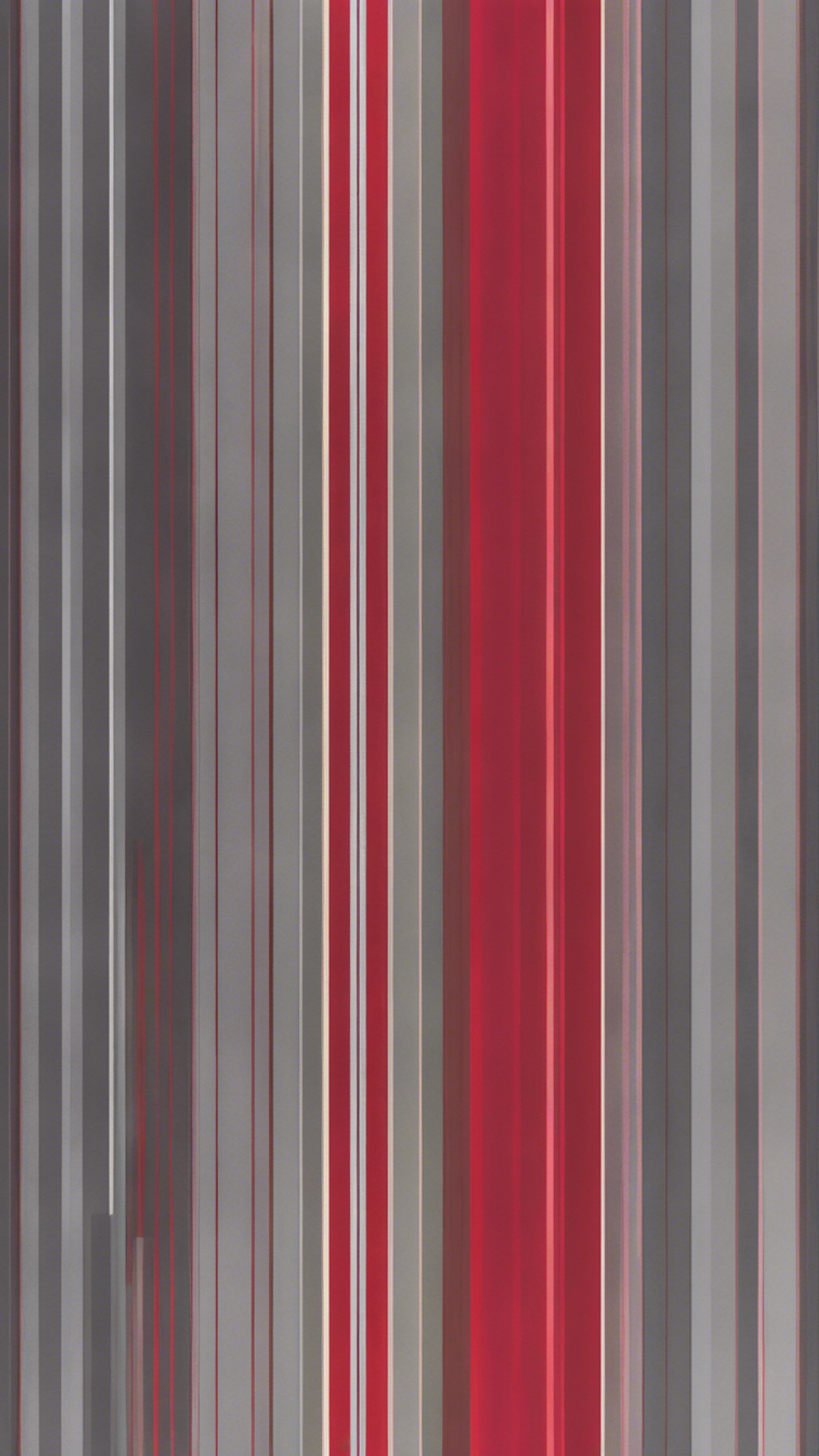 Pattern inspired by modern art, showcasing alternating bands of red and grey in a gradient arrangement. Tapet[fecd92d91f0c4817b510]