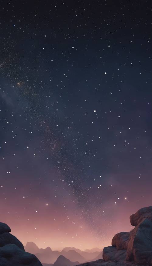 Uma vista de perto da constelação de Perseu contra um pano de fundo suave e crepuscular.