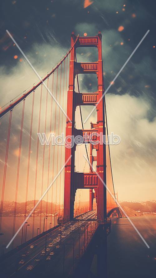 Sisli Sabah Işığında Golden Gate Köprüsü