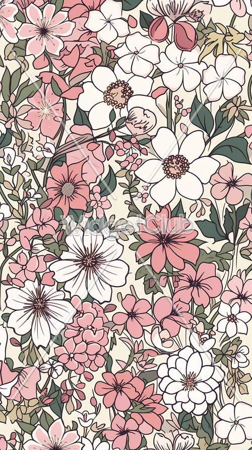 Floral Pattern Wallpaper [547e2f6bd2314667b39e]