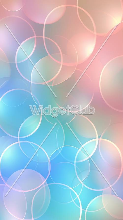 Bunte Kreise auf weichem Farbverlauf-Hintergrund