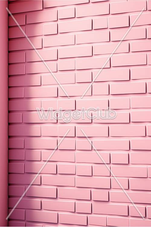 화면에 어울리는 예쁜 핑크색 벽돌