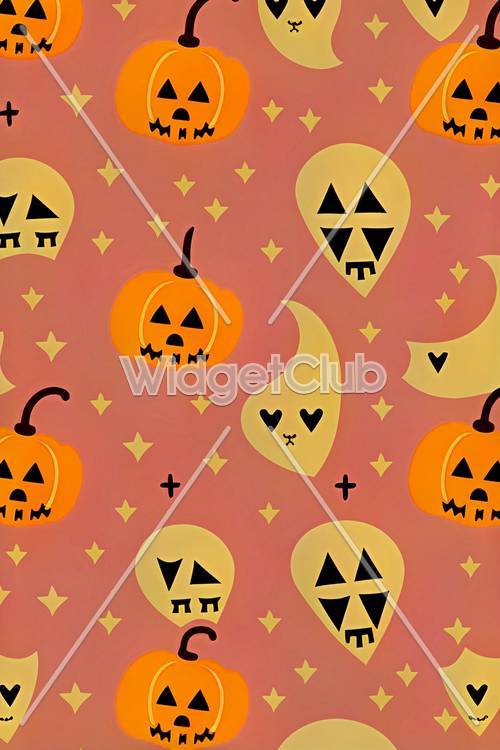Modèle d&#39;Halloween mignon et effrayant pour les enfants