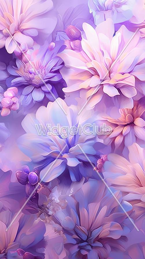 Piękny kolorowy obraz kwiatów