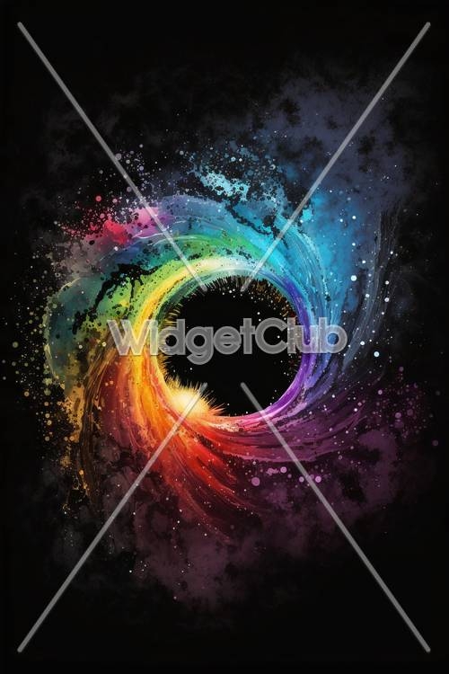 Colorful Spiral Galaxy Art Wallpaper[525ae2ad27a44c909d99]